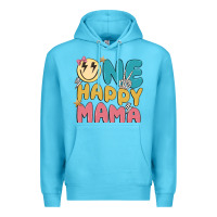 Ocean Blue one happy mama Premium Hoodie - MaliasSmallBusiness