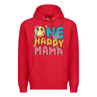 Red one happy mama Premium Hoodie - MaliasSmallBusiness
