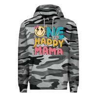 Slate Camo one happy mama Premium Hoodie - MaliasSmallBusiness