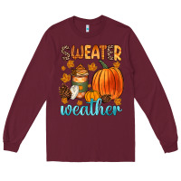 Burgundy bonfires flannels s'mores campfires and pumpkins Long Sleeve Tee - Zillion Design Studio