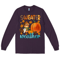 Plum bonfires flannels s'mores campfires and pumpkins Long Sleeve Tee - Zillion Design Studio