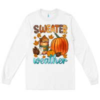 White bonfires flannels s'mores campfires and pumpkins Long Sleeve Tee - Zillion Design Studio