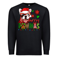 Black merry pawmas christmas french bulldog Premium Sweatshirt - Jasminsmagicworld