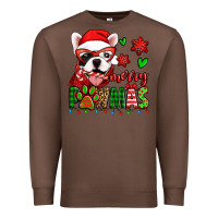 Chestnut merry pawmas christmas french bulldog Premium Sweatshirt - Jasminsmagicworld