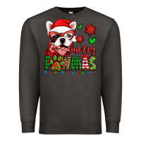 Smoke merry pawmas christmas french bulldog Premium Sweatshirt - Jasminsmagicworld