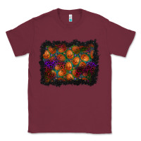 Burgundy halloween pumpkin background Classic Tee - BundleAndBundleShop