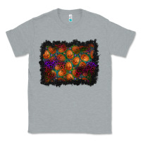 Heather Grey halloween pumpkin background Classic Tee - BundleAndBundleShop