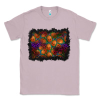 Lilac halloween pumpkin background Classic Tee - BundleAndBundleShop
