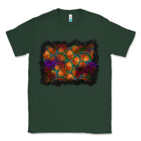Sports Green halloween pumpkin background Classic Tee - BundleAndBundleShop