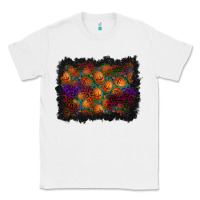 White halloween pumpkin background Classic Tee - BundleAndBundleShop