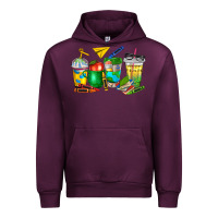 Mauve Wine teacher coffee cups Urban Hoodie - NancyCooperArtShop