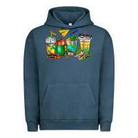 Pigment Midnight Navy teacher coffee cups Urban Hoodie - NancyCooperArtShop