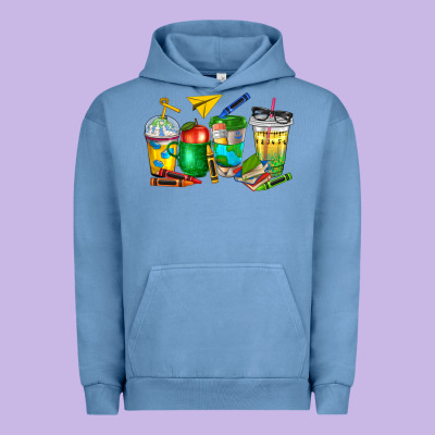 Teacher Coffee Cups Urban Hoodie Designed By Nancycooperartshop