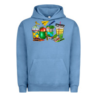Pigment Pebble Blue teacher coffee cups Urban Hoodie - NancyCooperArtShop