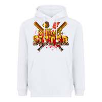 White softball sister Heavyweight Hoodie - AdoDesignShop