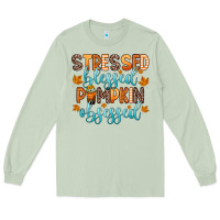 Matcha stressed blessed pumpkin obsessed Long Sleeve Tee - Zillion Design Studio