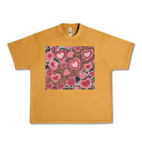 Peanut Butter valentines day hearts with leopard and cowhide Urban Heavy Tee - RanaPortraitStore