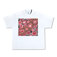 White valentines day hearts with leopard and cowhide Urban Heavy Tee - RanaPortraitStore