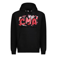 Black valentines day cma Premium Hoodie - MaliasSmallBusiness