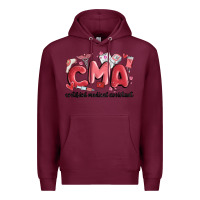 Burgundy valentines day cma Premium Hoodie - MaliasSmallBusiness