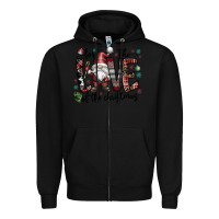 Black for the love of the christmas Zipper Hoodie - CowhideDigitalArt