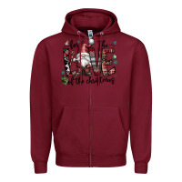 Burgundy for the love of the christmas Zipper Hoodie - CowhideDigitalArt