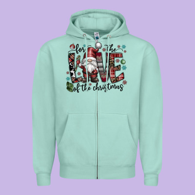 For The Love Of The Christmas Zipper Hoodie Designed By Cowhidedigitalart