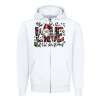White for the love of the christmas Zipper Hoodie - CowhideDigitalArt