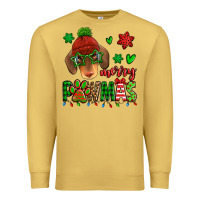 Antique Gold merry pawmas christmas dachshund Premium Sweatshirt - Jasminsmagicworld
