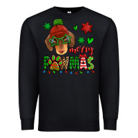 Black merry pawmas christmas dachshund Premium Sweatshirt - Jasminsmagicworld