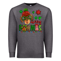 Charcoal Heather merry pawmas christmas dachshund Premium Sweatshirt - Jasminsmagicworld