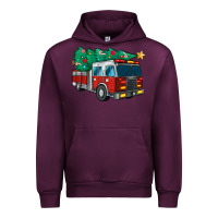 Mauve Wine christmas fire truck Urban Hoodie - MaliasSmallBusiness