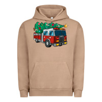 Pigment Burro christmas fire truck Urban Hoodie - MaliasSmallBusiness