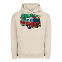 Pigment French Oak christmas fire truck Urban Hoodie - MaliasSmallBusiness