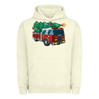 Pigment Pistachio christmas fire truck Urban Hoodie - MaliasSmallBusiness