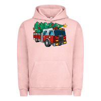 Pigment Salmon christmas fire truck Urban Hoodie - MaliasSmallBusiness