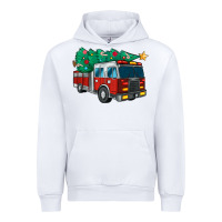 White christmas fire truck Urban Hoodie - MaliasSmallBusiness