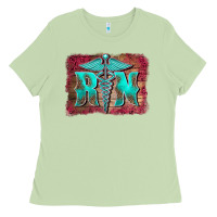 Matcha registered medical symbol nurse background Ladies Tee - BarkalooDesign