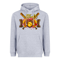 Heather Grey softball mom Heavyweight Hoodie - AdoDesignShop