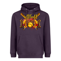 Plum softball mom Heavyweight Hoodie - AdoDesignShop