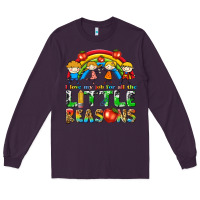 Plum i love my job for all the little reasons Long Sleeve Tee - texasbilliewilder