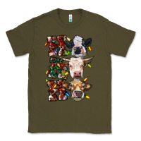 Army Green hohoho cows Classic Tee - RanaPortraitStore