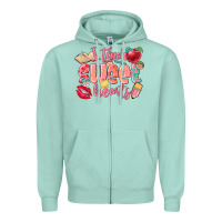Seafoam i teach sweet hearts valentine's day teacher Zipper Hoodie - FaDigitalArtStudio