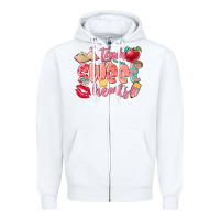 White i teach sweet hearts valentine's day teacher Zipper Hoodie - FaDigitalArtStudio