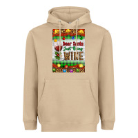 Mushroom Christmas Dear Santa Just Bring Wine Heavyweight Hoodie - Artiststas
