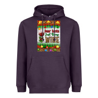 Plum Christmas Dear Santa Just Bring Wine Heavyweight Hoodie - Artiststas