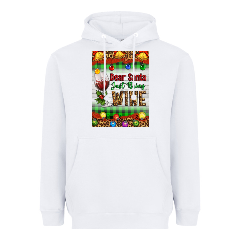 Christmas Dear Santa Just Bring Wine Heavyweight Hoodie by Artiststas | Teevron
