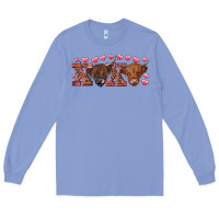Colony Blue xoxo highland cows Long Sleeve Tee - RanaPortraitStore
