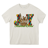 Cream joy Christmas Rockin Heavy Core Tee - CowhideDigitalArt