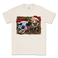 Natural christmas heifers with leopard and cowhide background Classic Tee - RanaPortraitStore